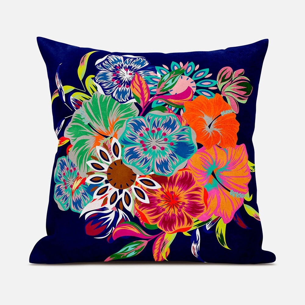 Amrita Sen Friendship Bouquet Faux Suede Accent Pillow Zip