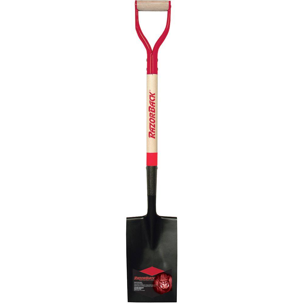 Razor-Back 28 in. Wood D-Handle Border Spade 46201