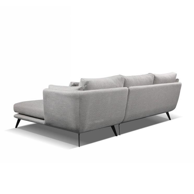 RANNI 3 Seater Sofa With Right Chaise - Warm Grey