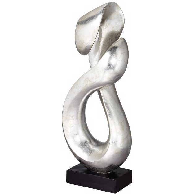 High Silver Finish Modern Sculpture