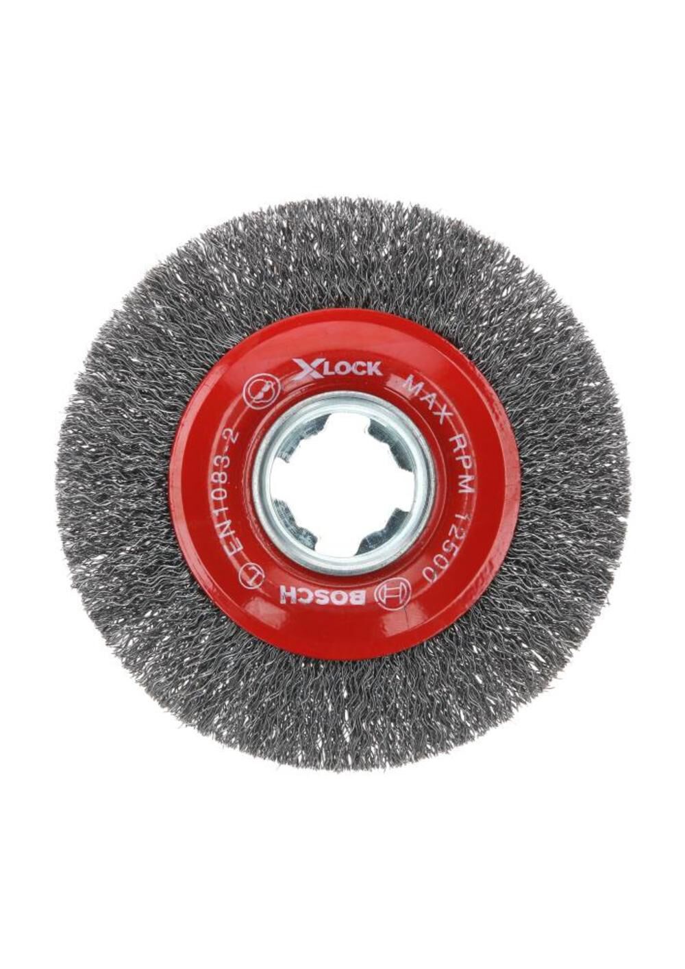 Bosch 4-1/2 In. Wheel Dia. X-LOCK Arbor Tempered Steel Crimped Wire Wheel WBX418 from Bosch