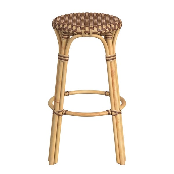 Tobias Rattan Round Bar Stool