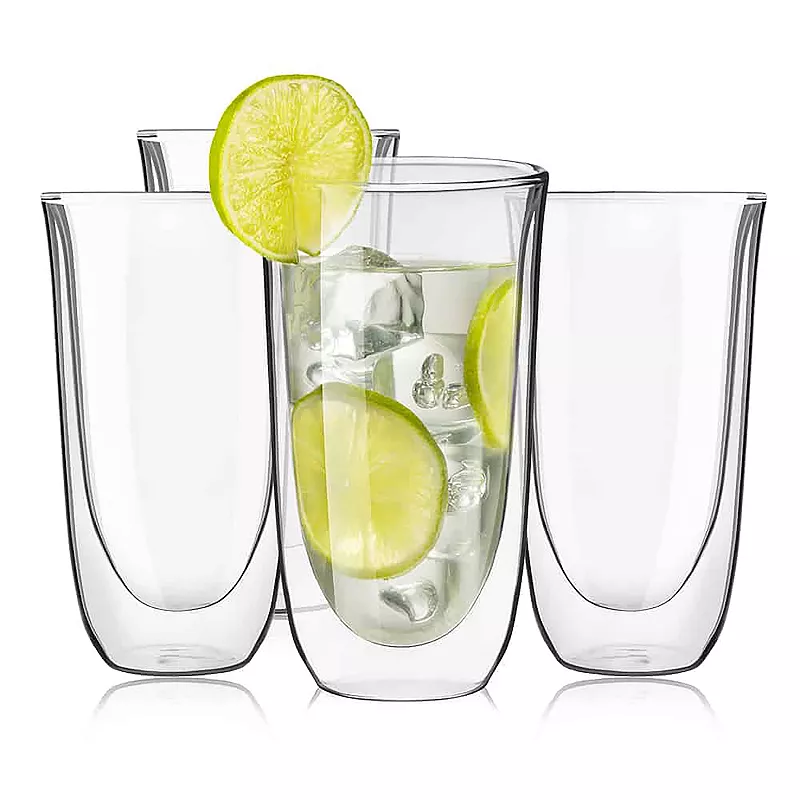 JoyJolt Spike 4-pc. Double Walled Insulated Glass Set