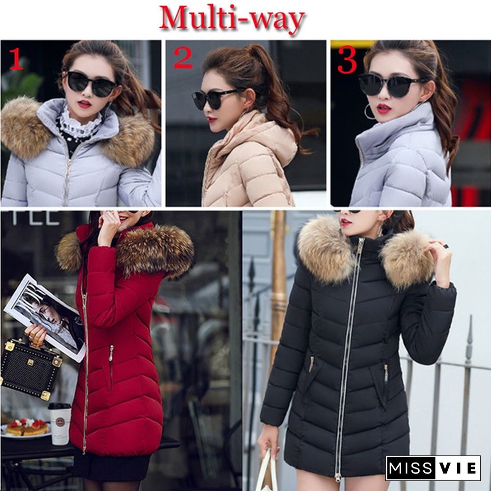 5 Colors High Quality Winter Down Jacket Women Long Coat Warm Clothes