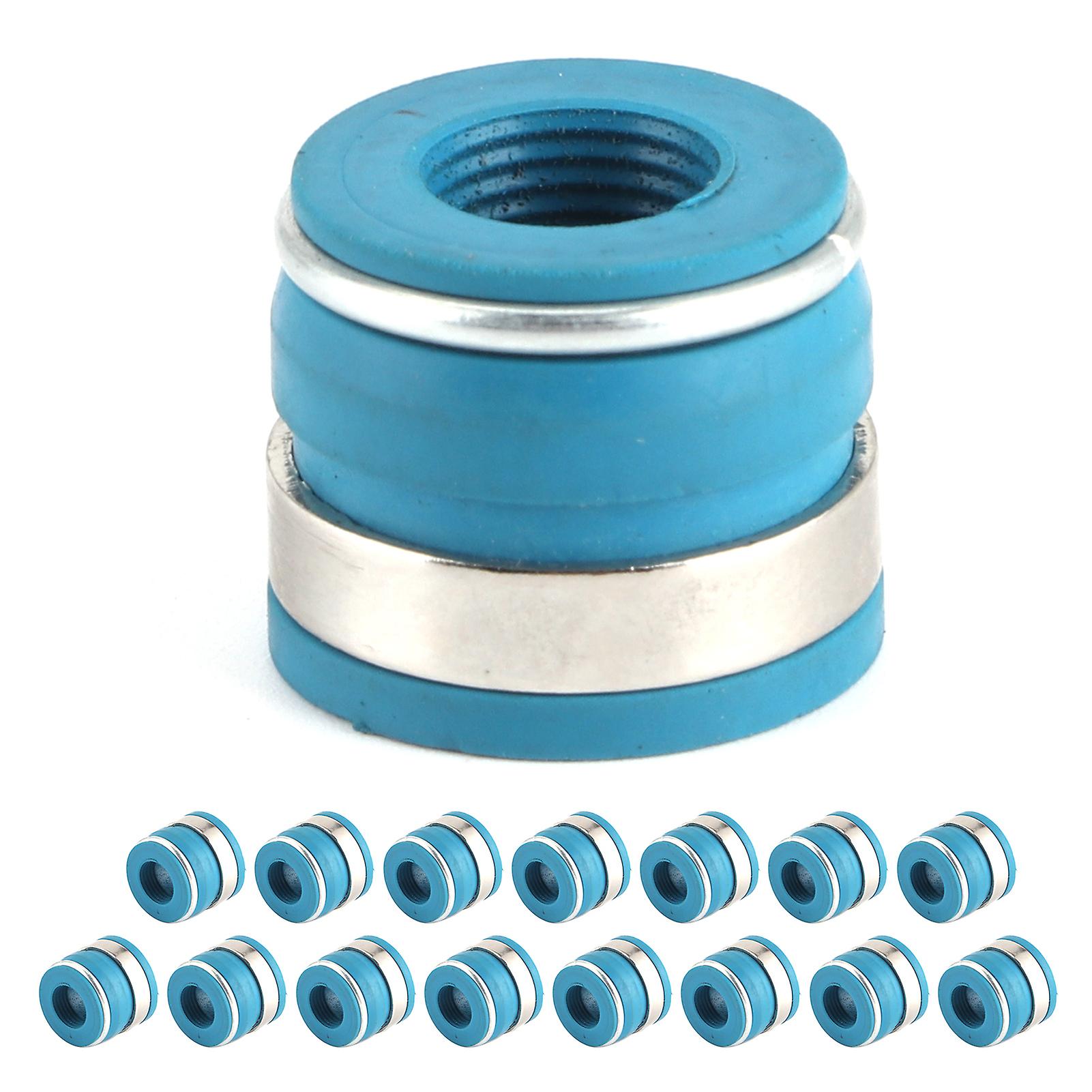 16pcs Valve Stem Oil Seals Set Fluororubber Excellent Sealing Parts Fit For Gm Sbc V8 Engine