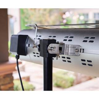 KENMORE 1500-Watt IndoorOutdoor Carbon Infrared Electric Patio Heater with Tripod and Remote Silver KH-7E01-SSTP