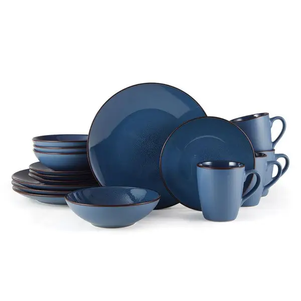 Pfaltzgraff 16-Piece Pierce Blue Dinnerware Set