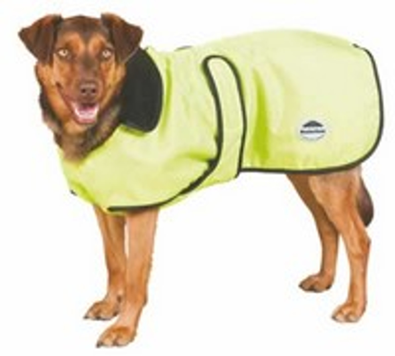 WeatherBeeta Yellow/Black Fleece Lined Windbreaker Dog Jacket 24