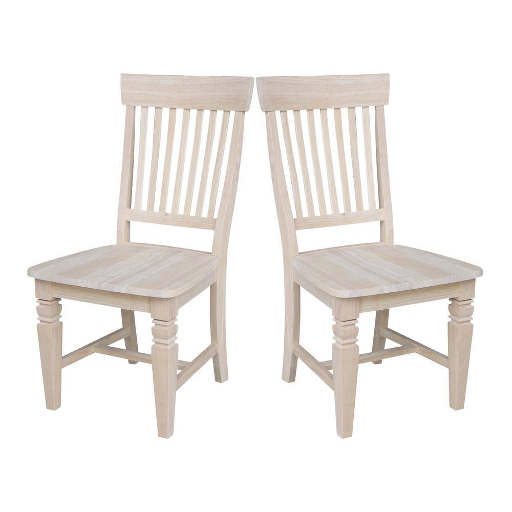 International Concepts Unfinished Wood Mission Dining Chair (Set of 2) C-11P