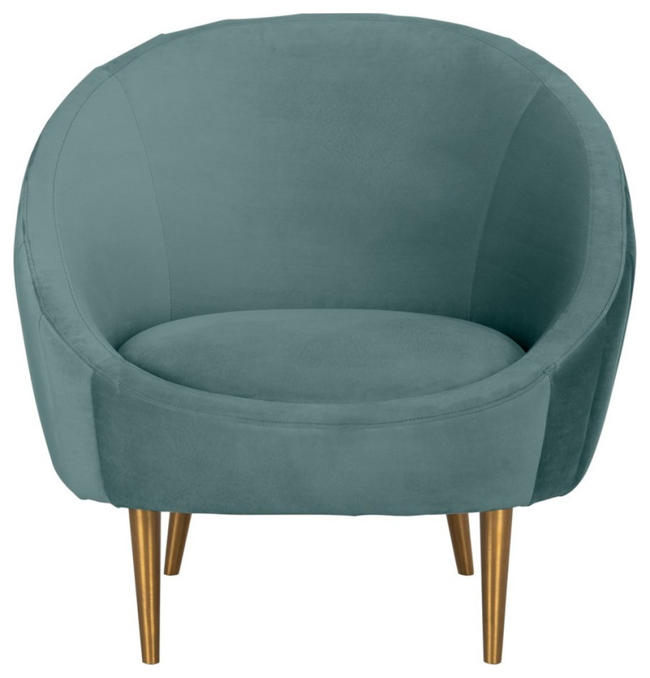 Kasia Channel Tufted Tub Chair Seafoam   Midcentury   Armchairs And Accent Chairs   by V.S.D Furniture  Houzz