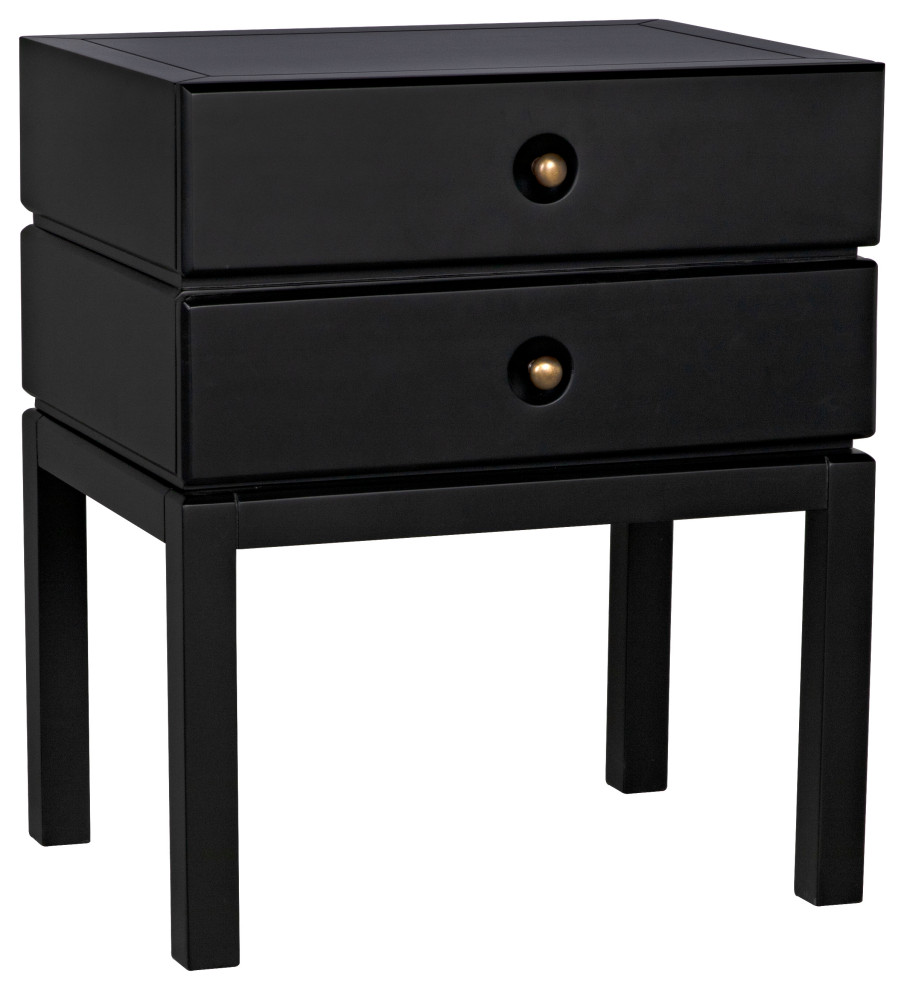 Andras Side Table  Black   Transitional   Side Tables And End Tables   by Noir  Houzz