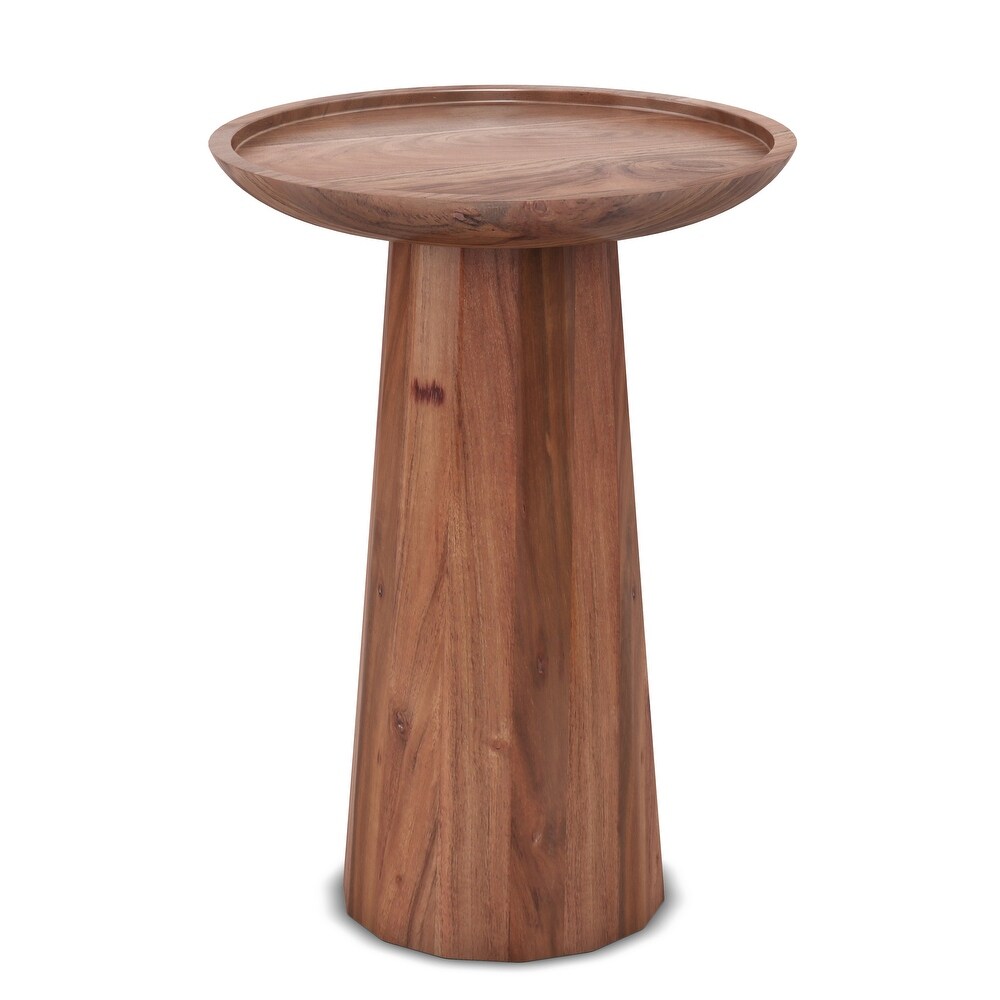 WYNDENHALL Kimball SOLID WOOD 13 inch Wide Round Contemporary Wooden Accent Table