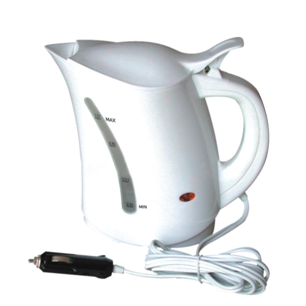 1000ml Portable Car Kettle 12v Water Heater For Caravans Motorhome Travelling And Camping White