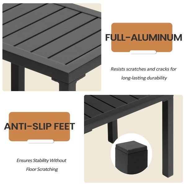 VredHom Outdoor Aluminum Patio Side Table