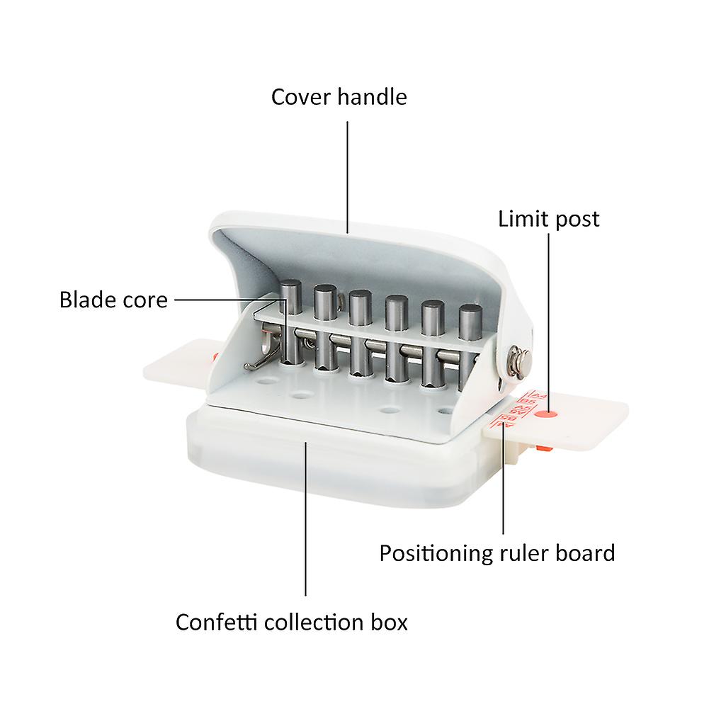 Multi-function Manual 26-hole Paper Puncher Office Supplies Manual Tool For A4 / B5 / A5white