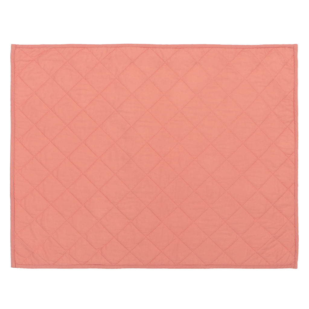 Coral Diamond Quilt Sham Pair