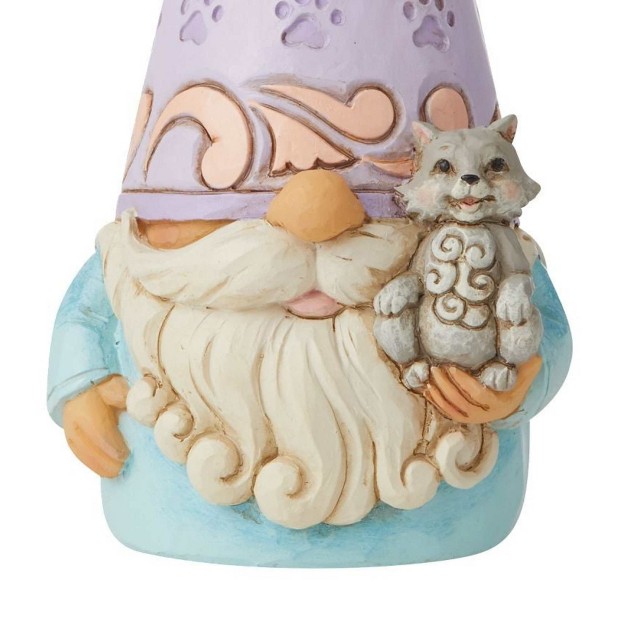 Jim Shore Purr fect Gnome One Figurine 5 5 Inches Cat Heartwood Creek 6010290 Resin Purple