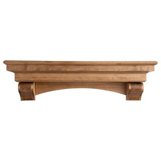 Dogberry Collections 60 in. Aged Oak French Corbel Mantel Shelf m-fcor-6077-agok-none