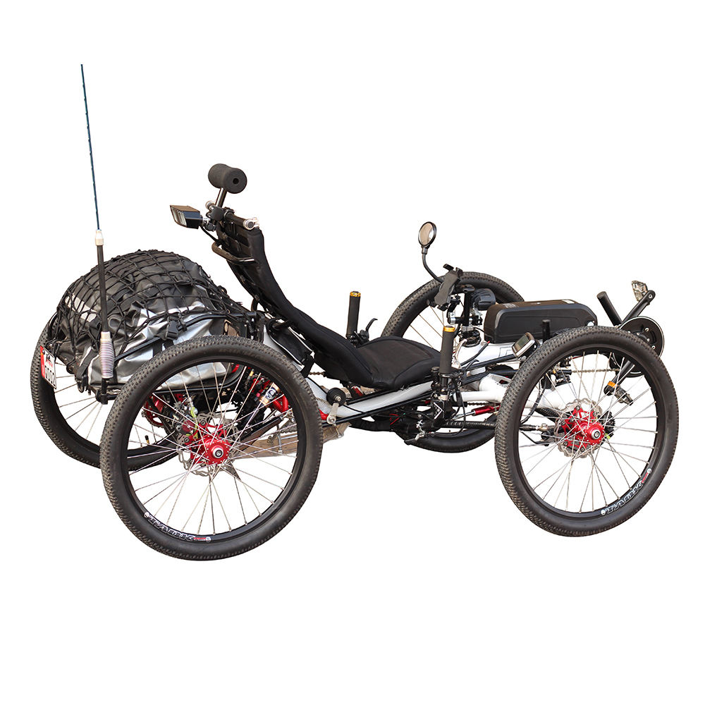 City Commuting  Wheel Drive 4x4 Four Wheeler Electric Recumbent Bike Exercise Commuting Cycle