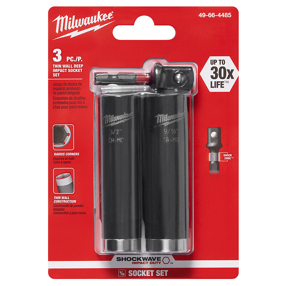 Milwaukee Impact Socket 3PC 1/2