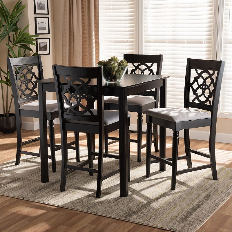 Baxton Studio Arden Pub Table and Stool 5-piece Set