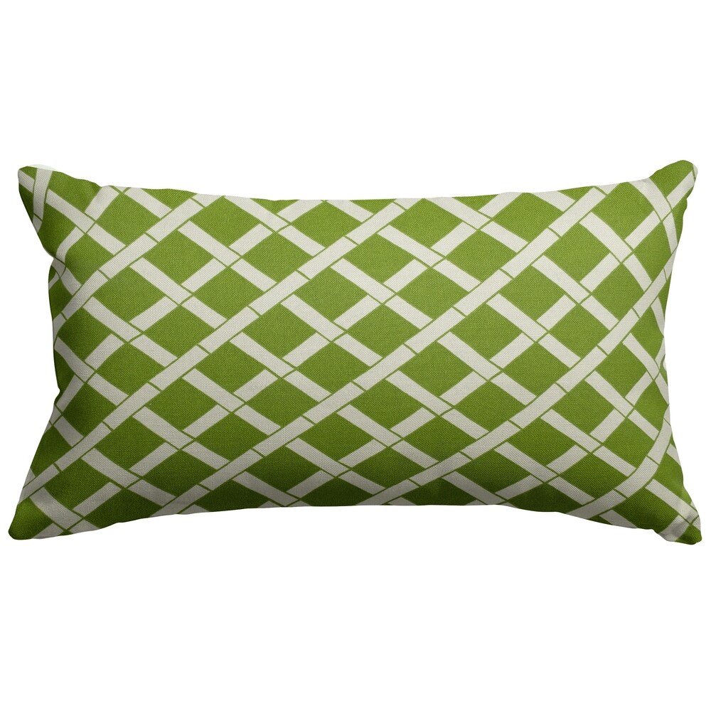 Majestic Home Goods Indoor Outdoor Bamboo Small Decorative Throw Pillow 20 X 12