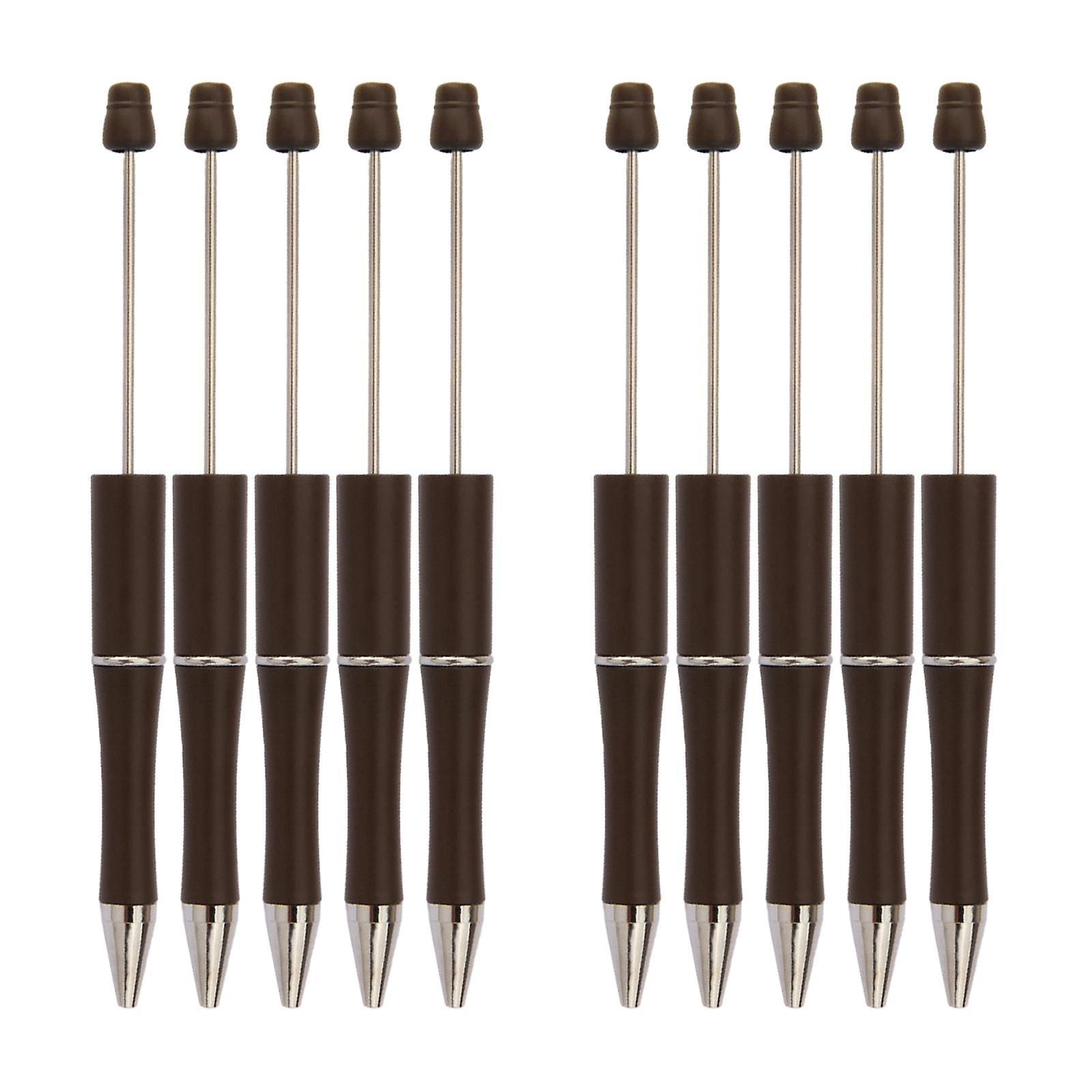 10 Pieces Beaded Pen Diy Crafting Pens For Diy Pen Kits Gift Supplies School Brown