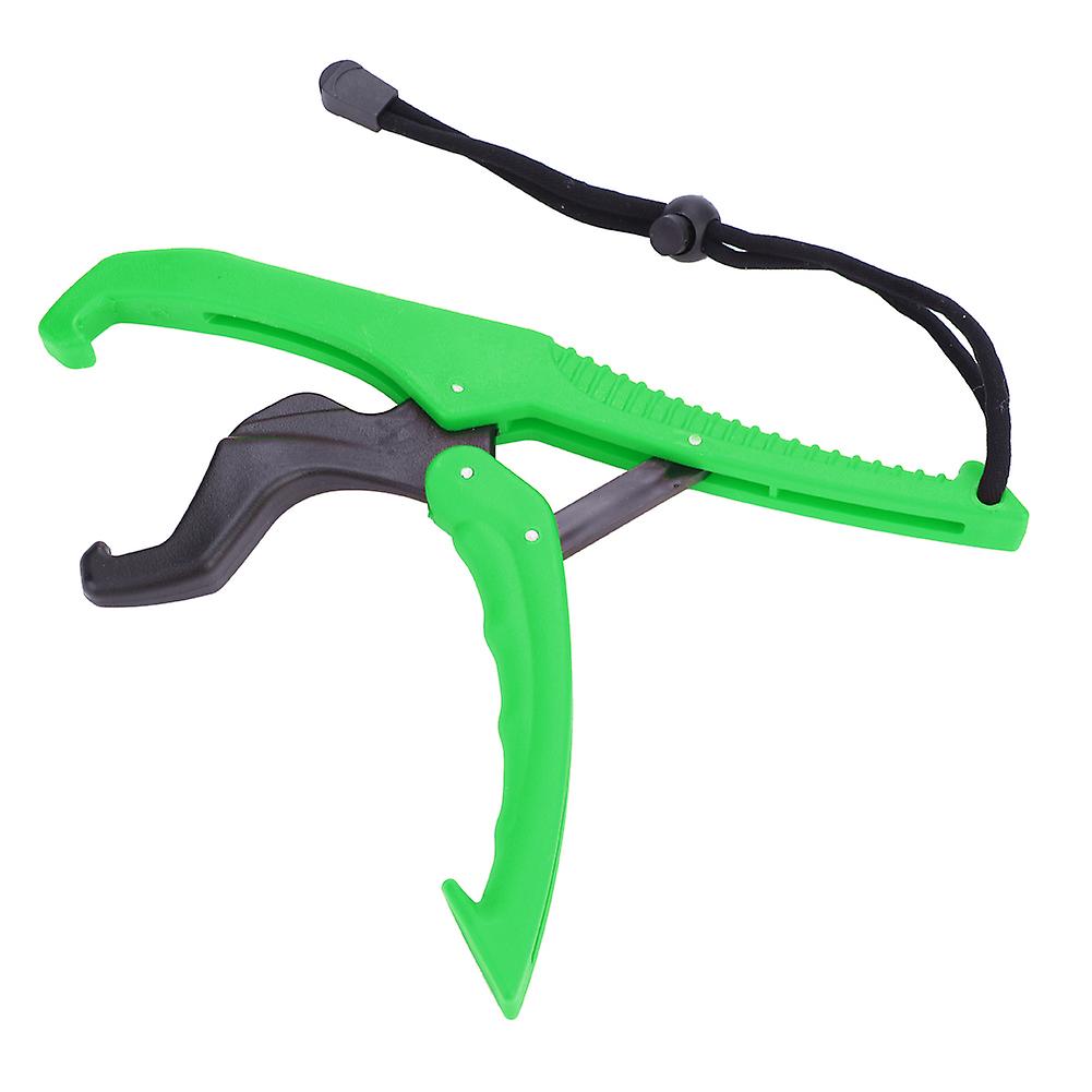 Fishing Gripper Gear Tool Abs Grip Tackle Holder Fish Clamp With Adjustable Rope (green， L)