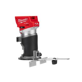 MW M18 FUEL 18V Lithium-Ion Brushless Cordless Compact Router w Compact Router Plunge Base 2723-20-48-10-5601