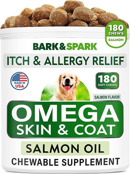 BarkandSpark Omega 3 Skin and Coat Dog Supplement