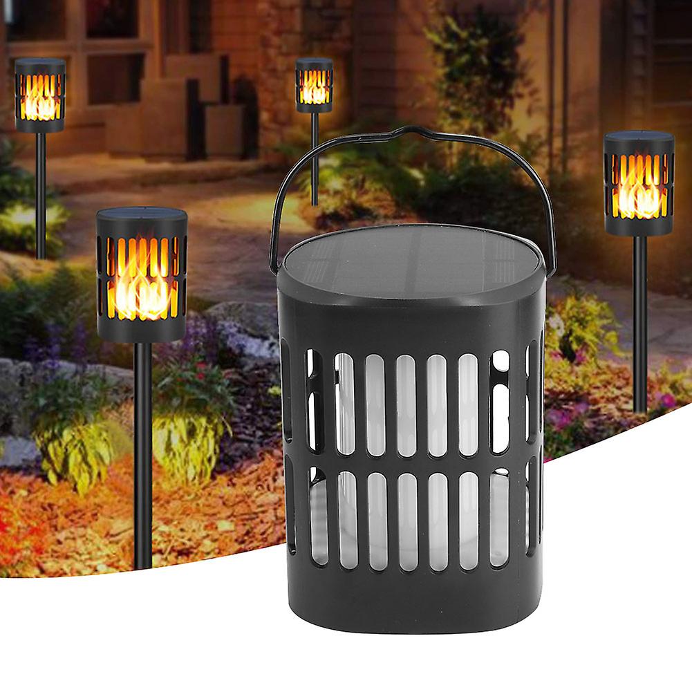 2pcs Outdoor Garden Flame Led Solar Light Waterproof Yard Hanging Lantern Lamp Decor