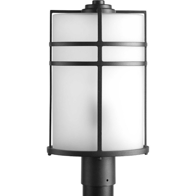 Progress Lighting Format Collection 1 light Outdoor Wall Lantern Black Etched Glass Shade