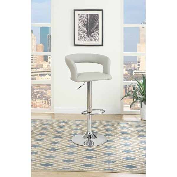 Adjustable Height Bar Stool ，PVC / Faux Leather ，Set of 2