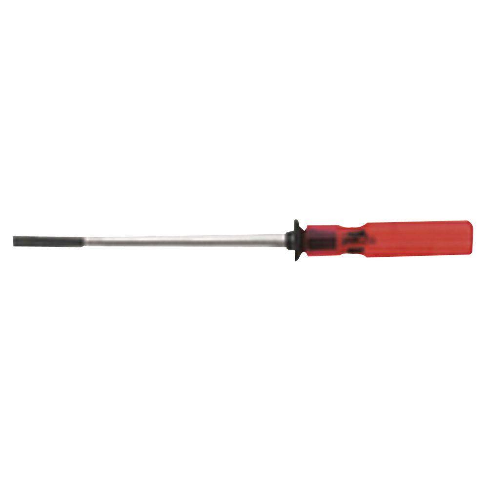 Klein Tools 516 in. Slotted Tip Screw-Holding Flat Head Screwdriver with 8 in. Round Shank K48