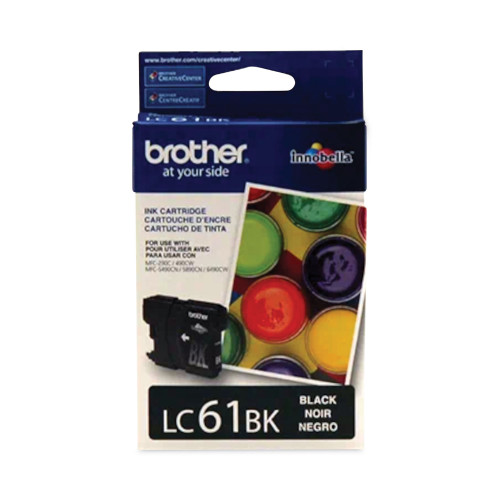 Brother LC61BK Innobella Ink， 450 Page-Yield， Black