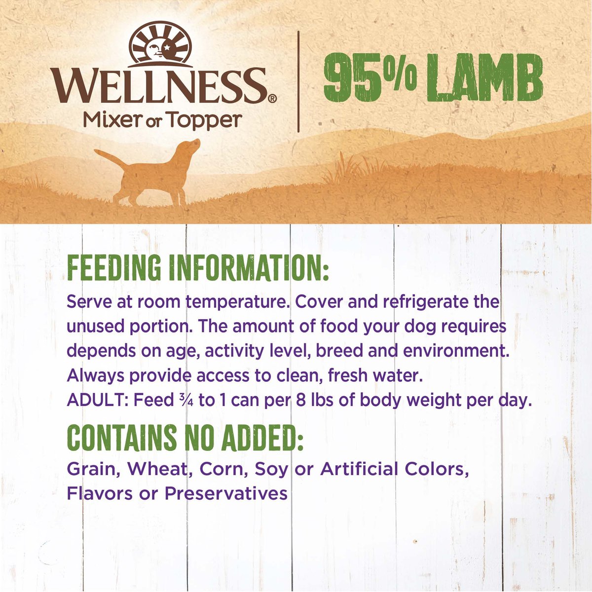 Wellness Ninety-Five Percent Lamb Grain-Free Canned Dog Food