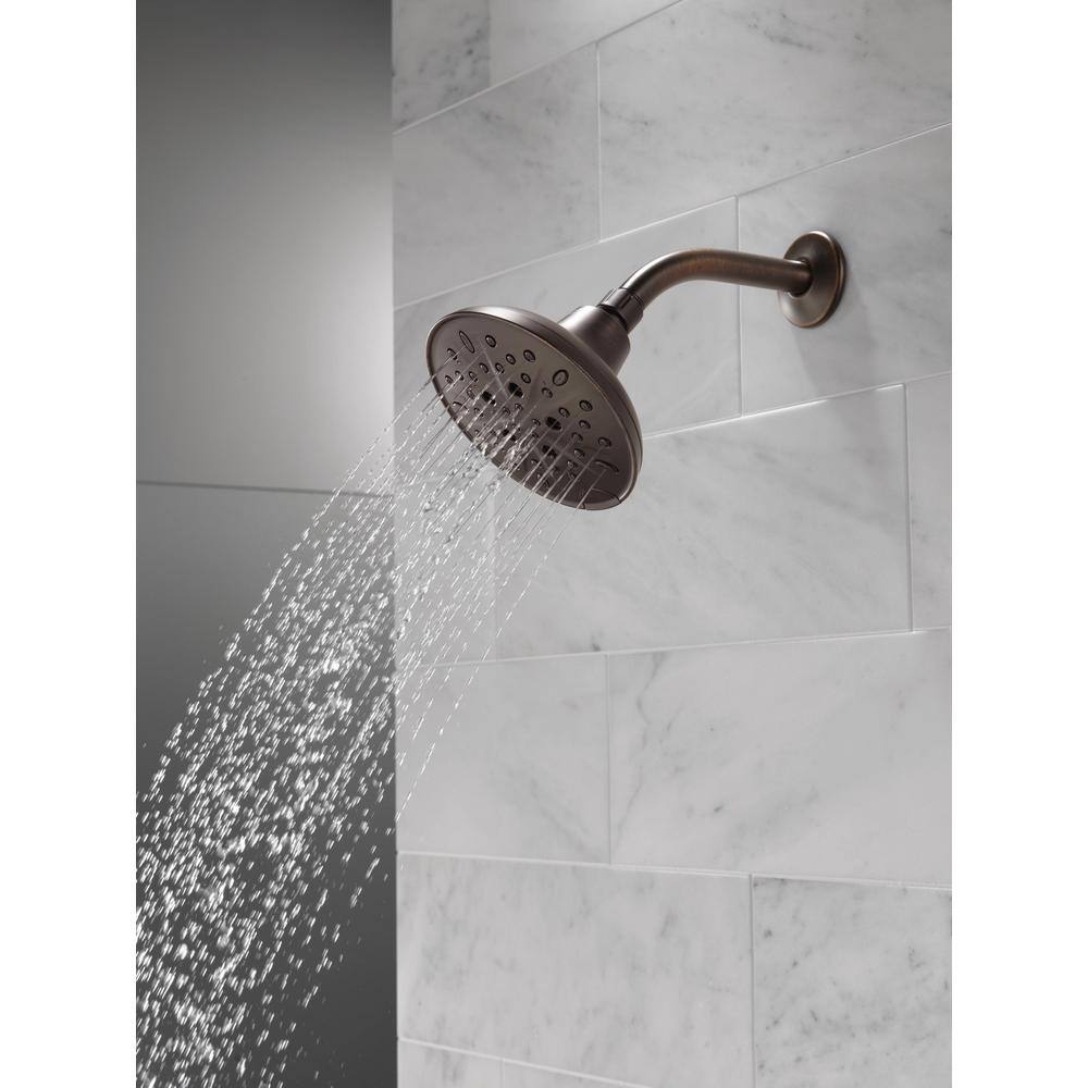 Delta 5-Spray Patterns 1.75 GPM 6 in. Wall Mount Fixed Shower Head in Venetian Bronze 75508RB