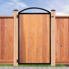 NUVO IRON Black Galvenized Steel 8-Board Gate Frame for 47 in. W Opening with Removable Arch PRO8