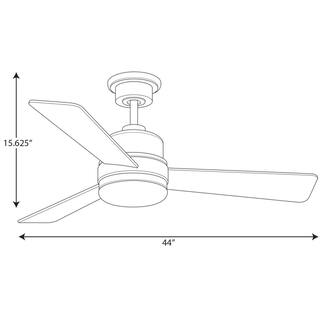 Progress Lighting Trevina II 44 in. Integrated LED White Ceiling Fan with Light P2555-2830K