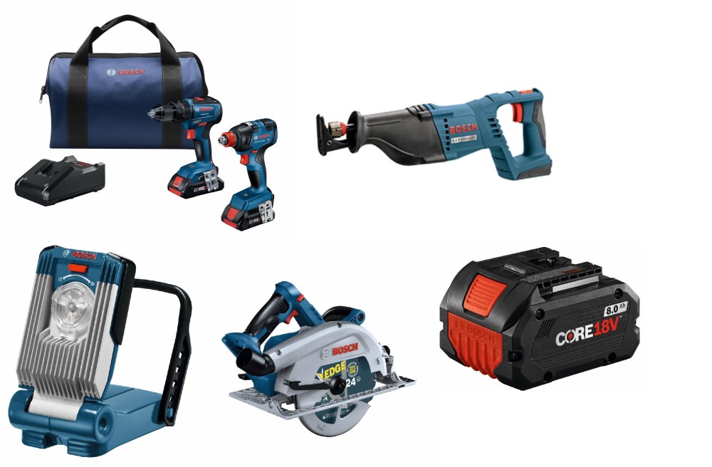 Bosch 5 Tool Combo Kit General Contractor Bundle GXL18V-233B25-GENCON from Bosch