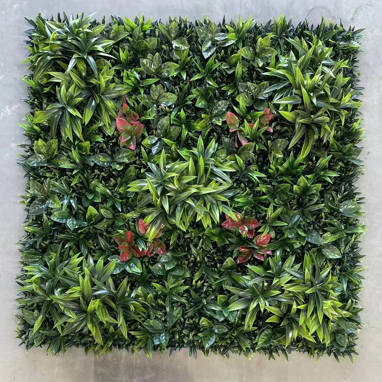 Garden Supplies 100*100cm Anti uv Faux Foliage Wall Mat Artificial Green Plant Grass Wall