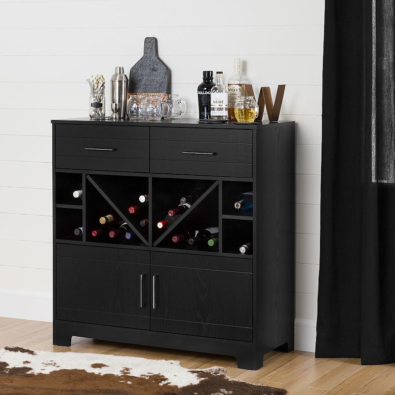 South Shore Vietti Bar Cabinet and Bottle Storage