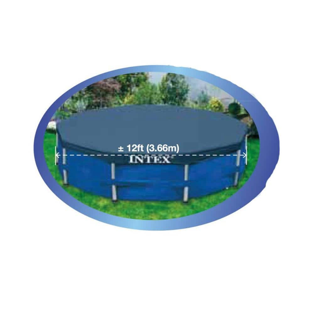 Bestway 12 ft. x 30 in. D Steel Pro Round Above Ground Pool with Steel Metal Frame 56417E-BW + 28031E