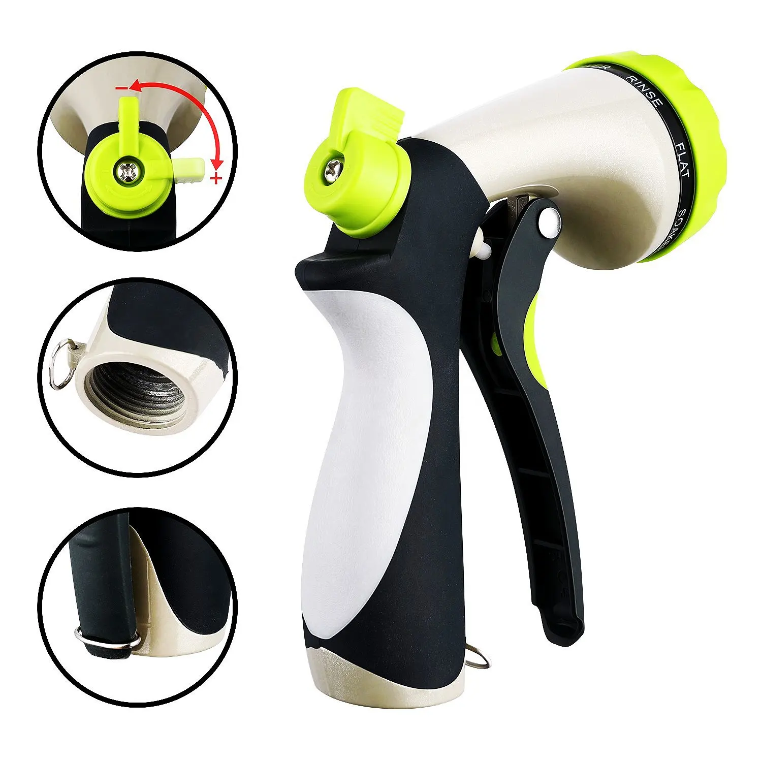 High pressure garden water spray gun 8 patterns spray nozzle for garden