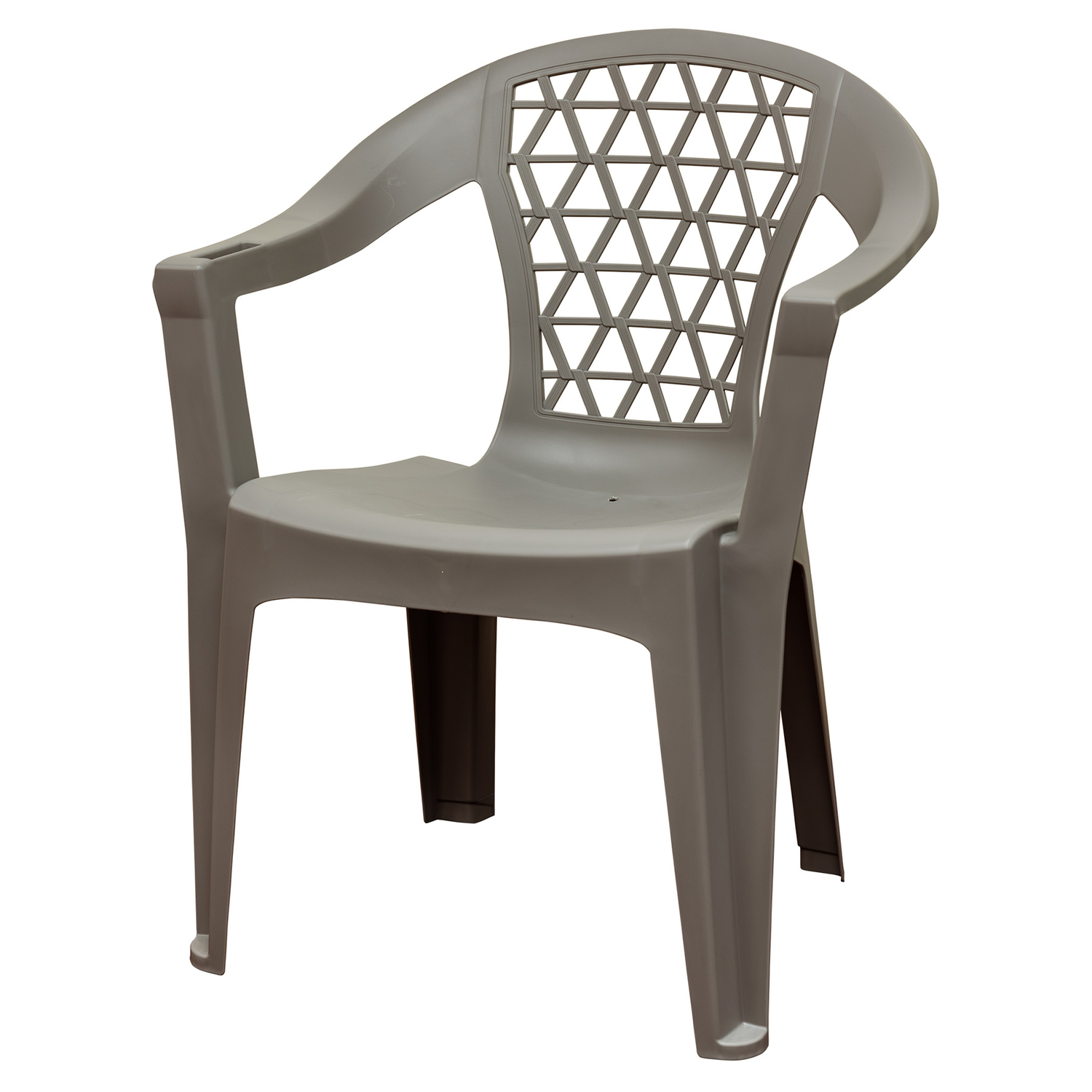 Adams Penza Gray Polypropylene Frame Stackable Chair