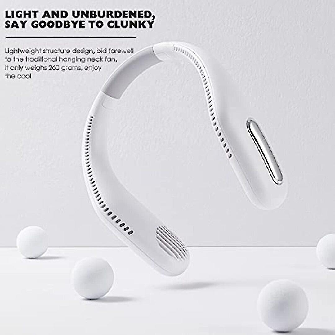 Bladeless Neck Fan - Leafless Neckband Fan Usb Rechargeable Battery Operated Hanging Personal Fan