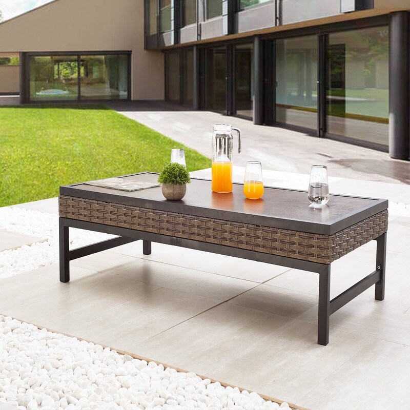 Patio Festival Outdoor Right Angle Collection Coffee Table