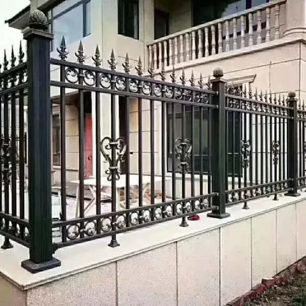 Best price factory supply black anti climb anti corrosion aluminum zinc steel garden fence panel for home house yard