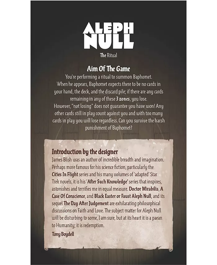 Capstone Games Aleph Null Single Player Card Game