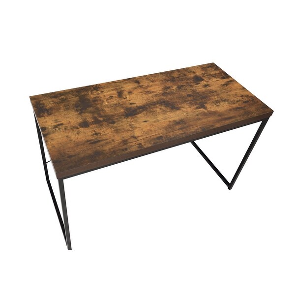 Console Table with its industrial looks and the mixing of black metal with weathered oak，Console Table